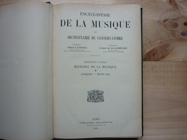 Encyclopédie de la musique et dictionnaire du conservatoire.