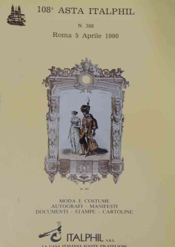 108a Asta Italphil. N. 388. Roma 5 aprile 1990