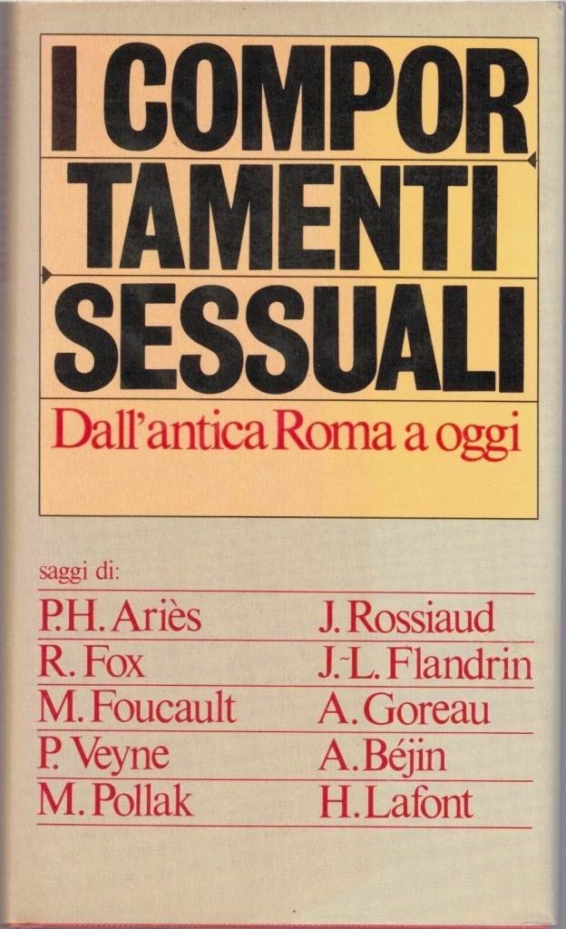 Ariès et al., I comportamenti sessuali. Dall’antica Roma a oggi