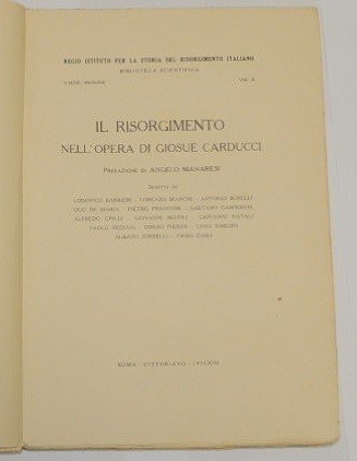 Barbieri et al., Il Risorgimento nell'opera di Giosue Carducci