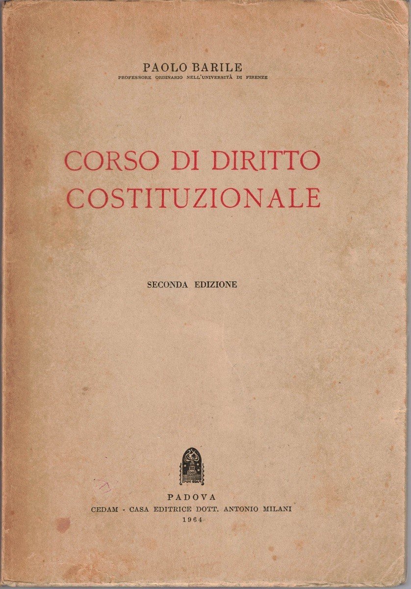 Barile, Corso di diritto costituzionale