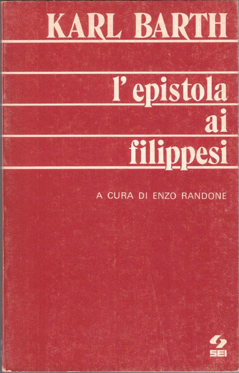 Barth, L’epistola ai filippesi, a cura di E. Randone