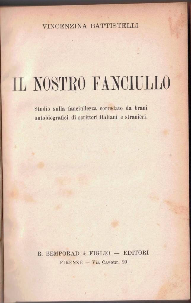 Battistelli, Il nostro fanciullo