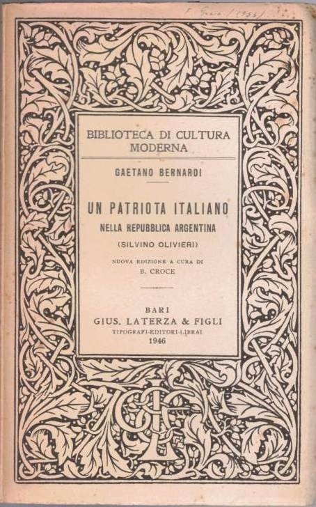 Bernardi, Un patriota italiano nella Repubblica Argentina. Silvino Oliveri