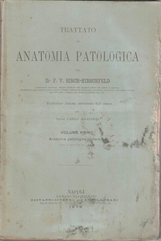 Birch-Hirschfeld, Trattato di anatomia patologica, 2 voll., 5 tomi