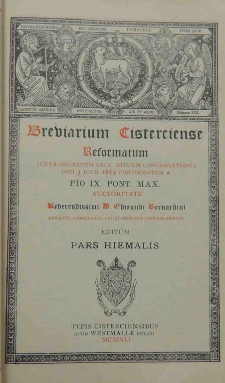 Breviarium Cisterciense Reformatum, juxta decretum 1869. Pars Hiemalis