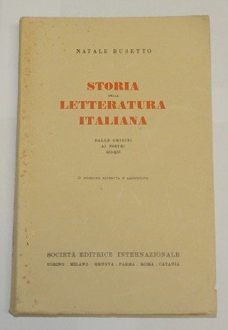 Busetto, Storia della letteratura italiana. Dalle origini ai giorni nostri