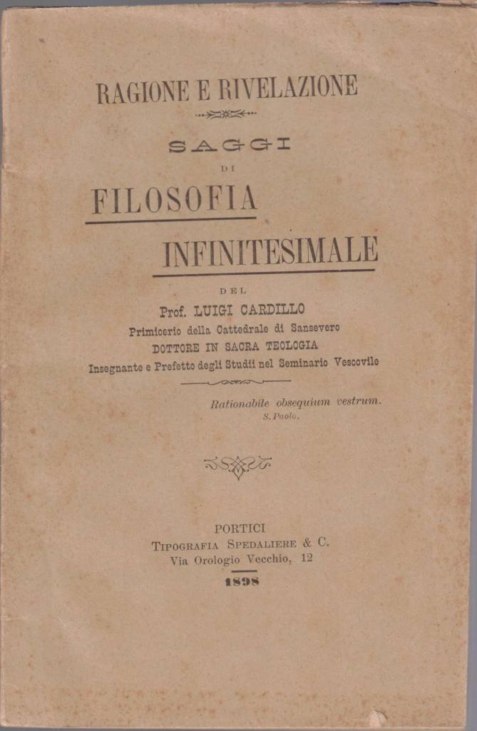 Cardillo, Saggi di filosofia infinitesimale