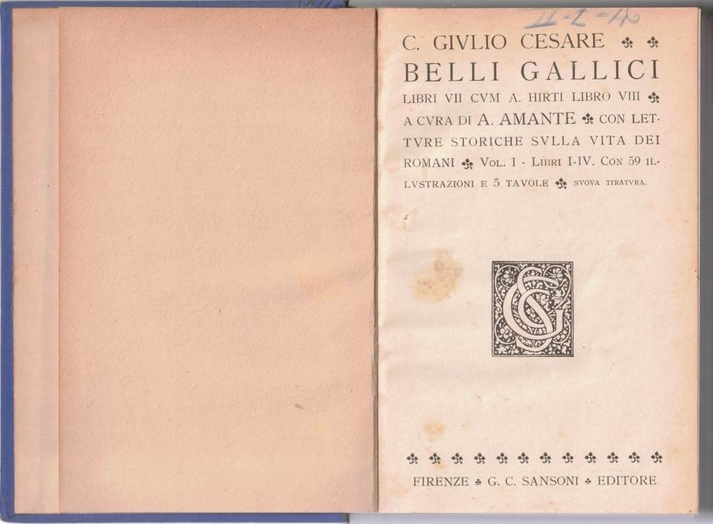 Cesare (Caesar), Belli gallici. Libri VII. Cum A. Hirti Libro …