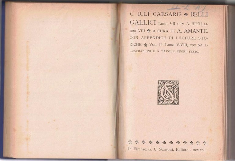 Cesare (Caesar), Belli gallici. Libri VII. Cum A. Hirti Libro …