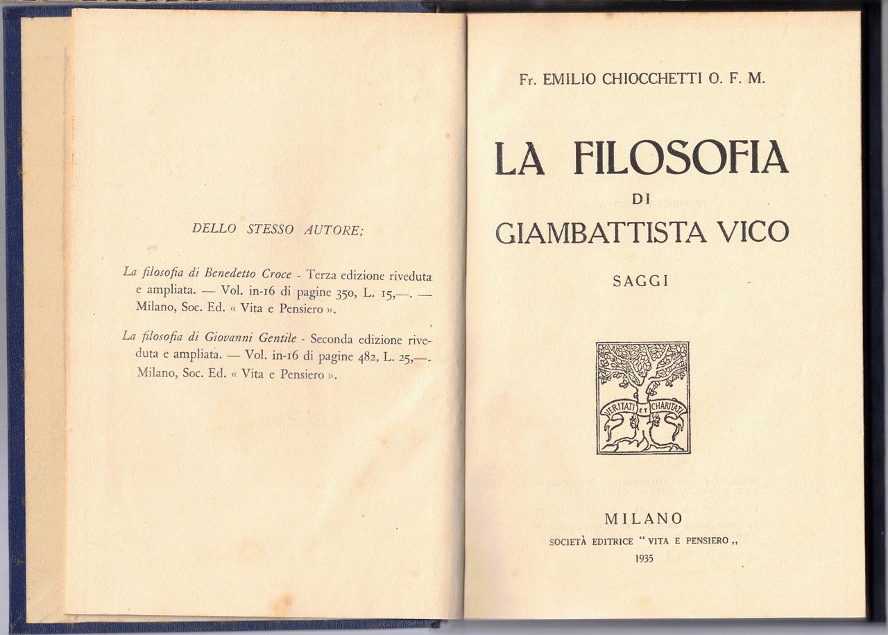 Chiocchetti, La filosofia di Gianbattista Vico