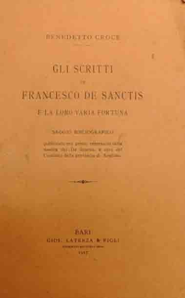 Croce, Gli scritti di Francesco De Sanctis e la loro …