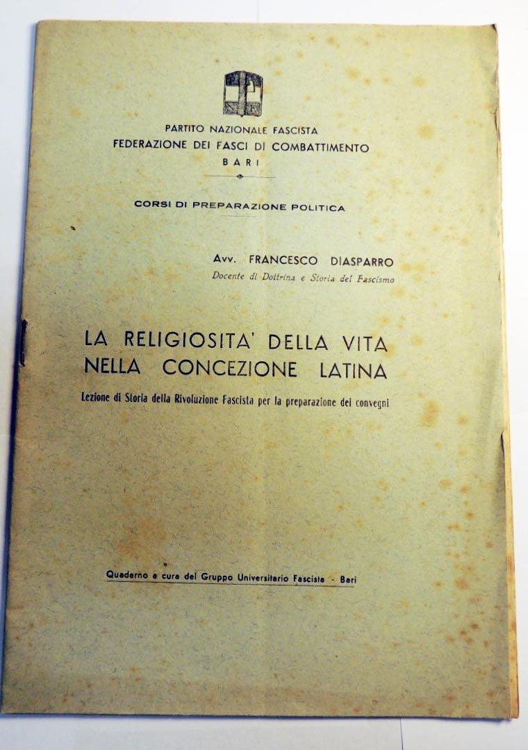 Diasparro, la religiosità della vita nella concezione latina