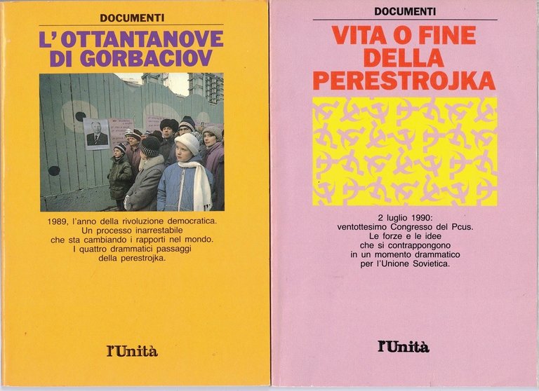 Documenti, l’Unità, 1987-1990, 7 voll.