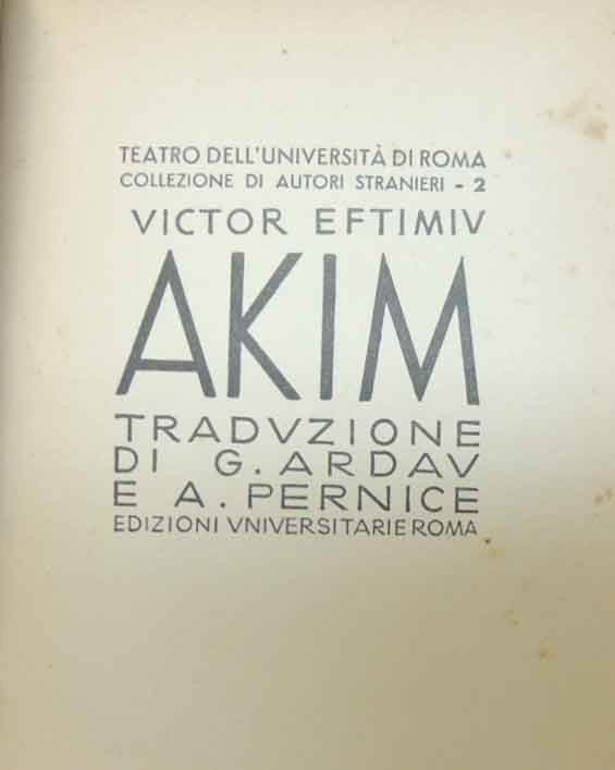 Eftimiv, Akim