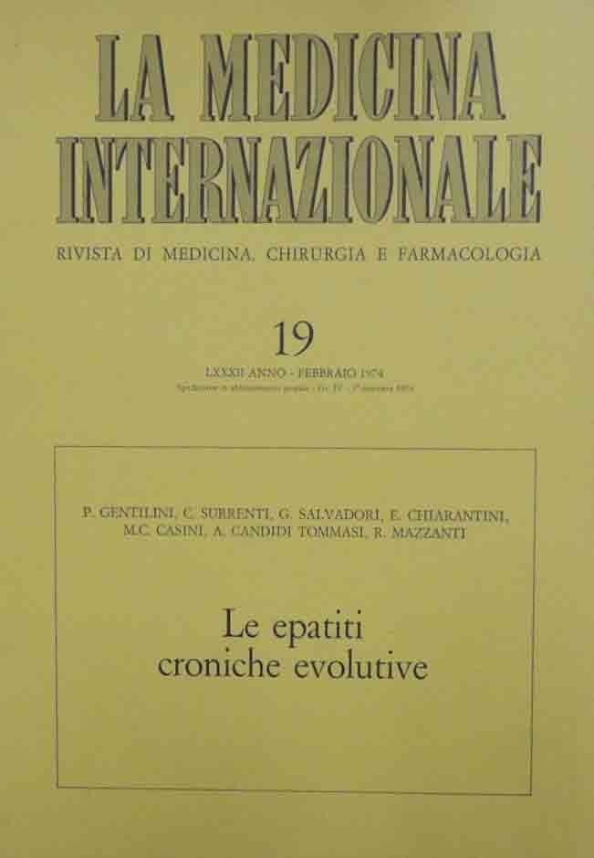 Gentilini et al., Le epatiti croniche evolutive, La medicina internazionale, …