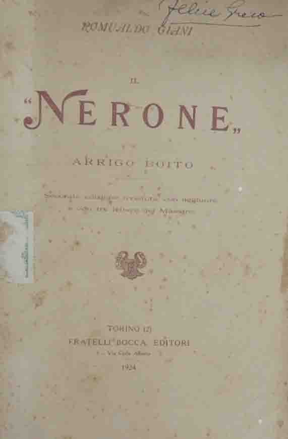 Giani, Il Nerone di Arrigo Boito