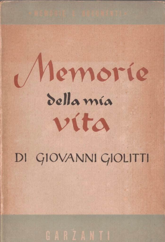 Giolitti, Memorie della mia vita