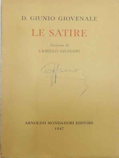 Giovenale, Le satire. Versione poetica di Camillo Giussani