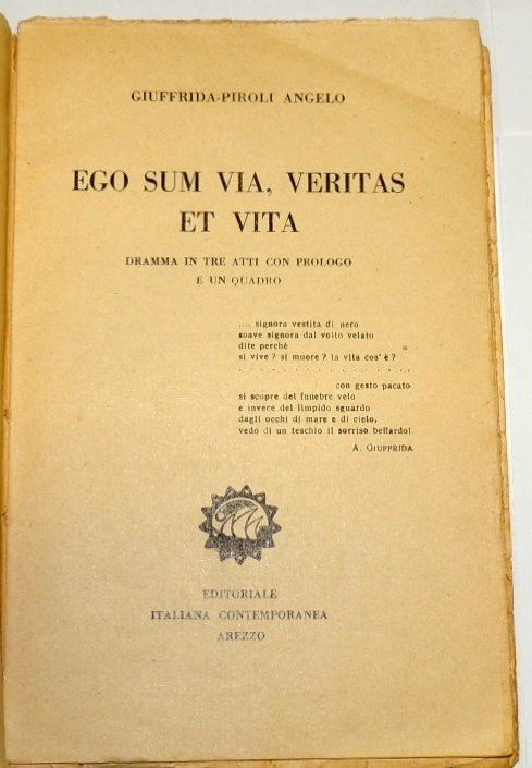 Giuffrida Piroli, Ego sum via, veritas et vita