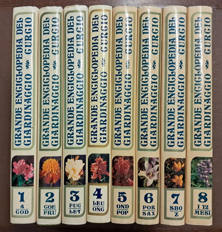 Grande enciclopedia del giardinaggio Curcio, Armando Curcio Editore,1979, 8 voll.