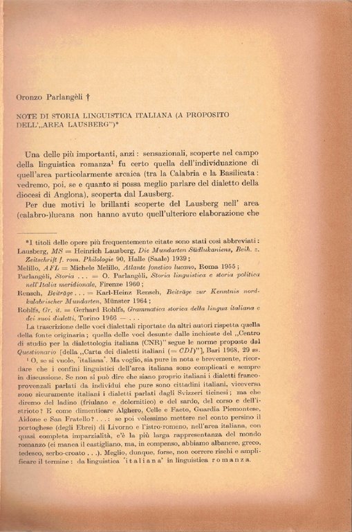 Graziuso, Italiano dialettale scritto in alcuni testi salentini – Parlangeli, …