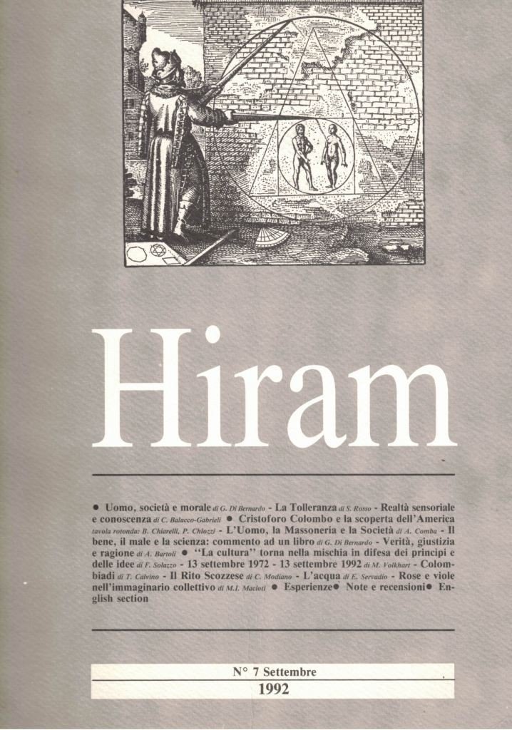 Hiram. Organo del Grande Oriente d’Italia, n. 7, 1992