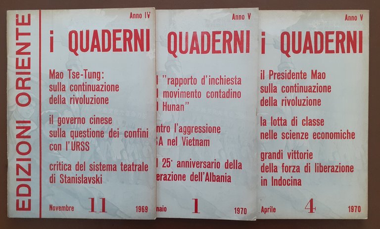 i Quaderni. Rivista mensile, Ed. Oriente, a. IV, n. 11, …