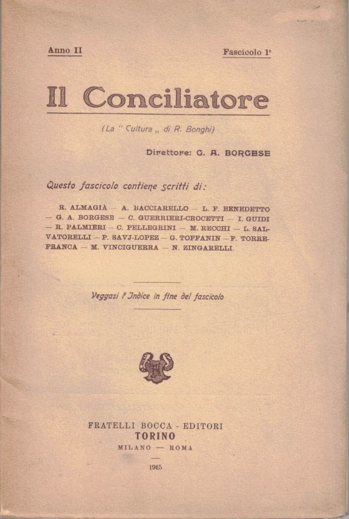 Il Conciliatore, a. II, fasc. I, 1915