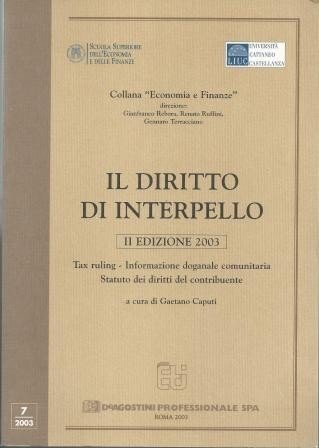 Il diritto di interpello, a cura di Caputi