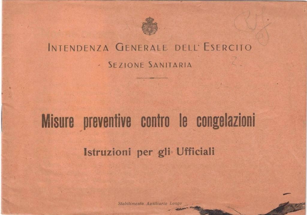 Intendenza Generale dell’Esercito, Misure preventive contro le congelazioni. Istruzioni per …