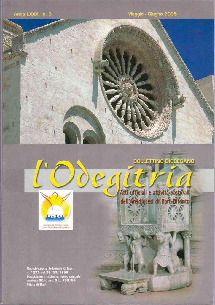 L'odegitria. Bollettino diocesano, a. LXXXI, n. 3, maggio-giugno 2005