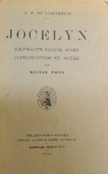 Lamartine, Jocelyn. Extraits suivis, avec introduction et notes par Pons