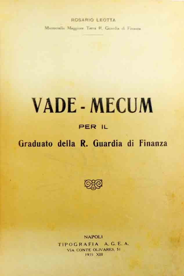 Leotta, Vade-mecum per il Graduato della R. Guardia di Finanza