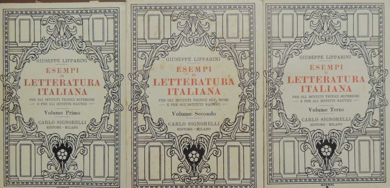 Lipparini, Esempi di letteratura italiana. Per gli Istituti Tecnici Superiori …