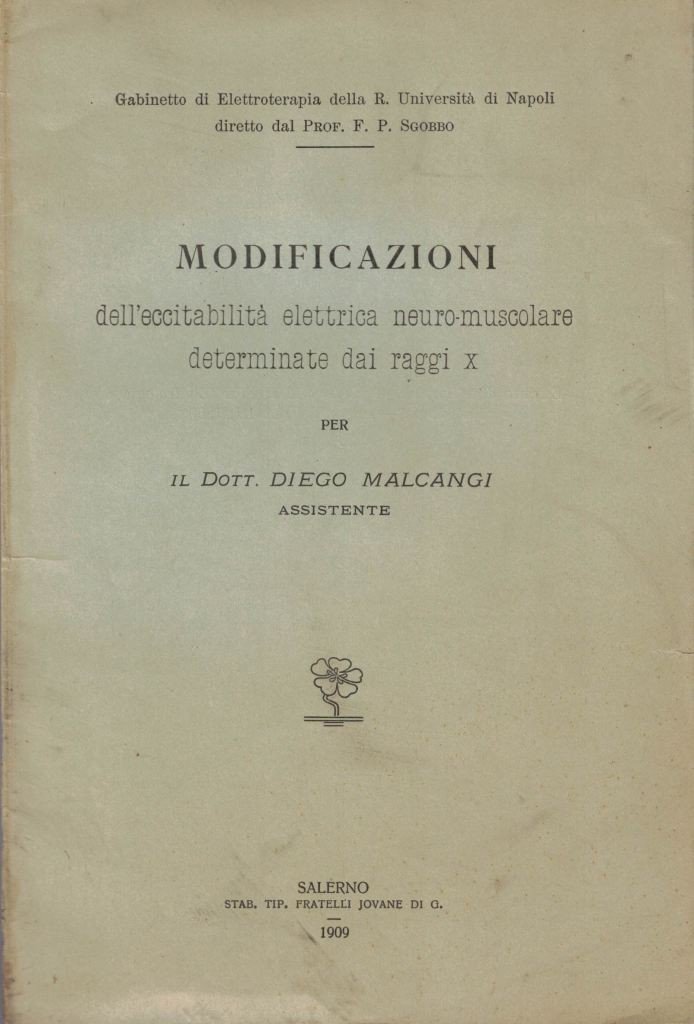 Malcangi, Modificazioni dell’eccitabilità elettrica neuro-muscolare determinate dai raggi X