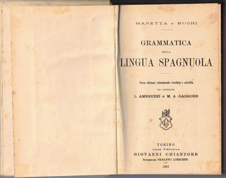 Manetta, Rughi, Grammatica della lingua spagnuola