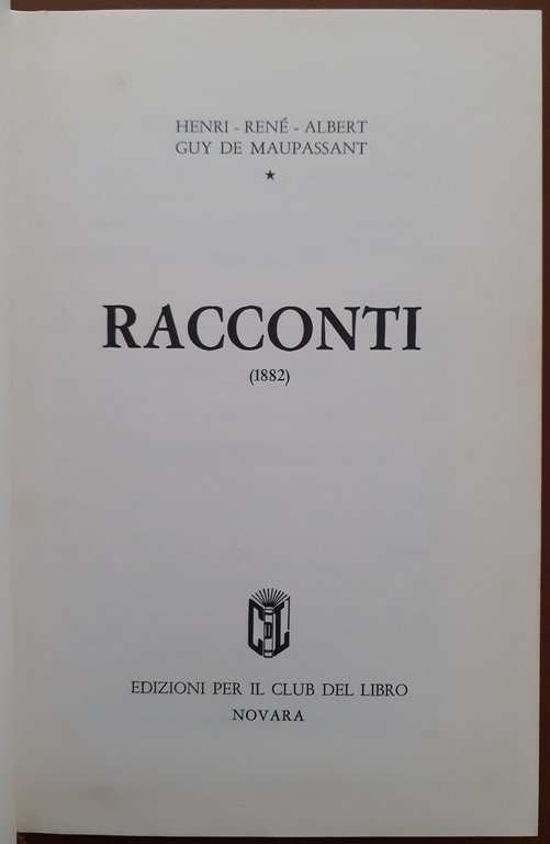 Maupassant, Racconti (1882)