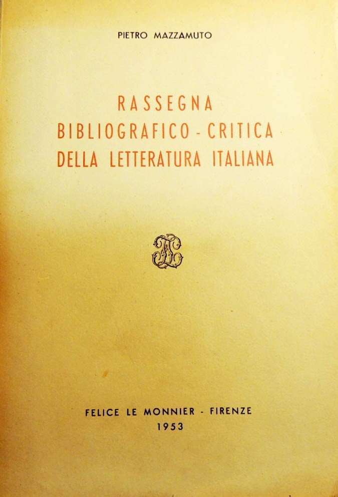 Mazzamuto, Rassegna bibliografico-critica della letteratura italiana