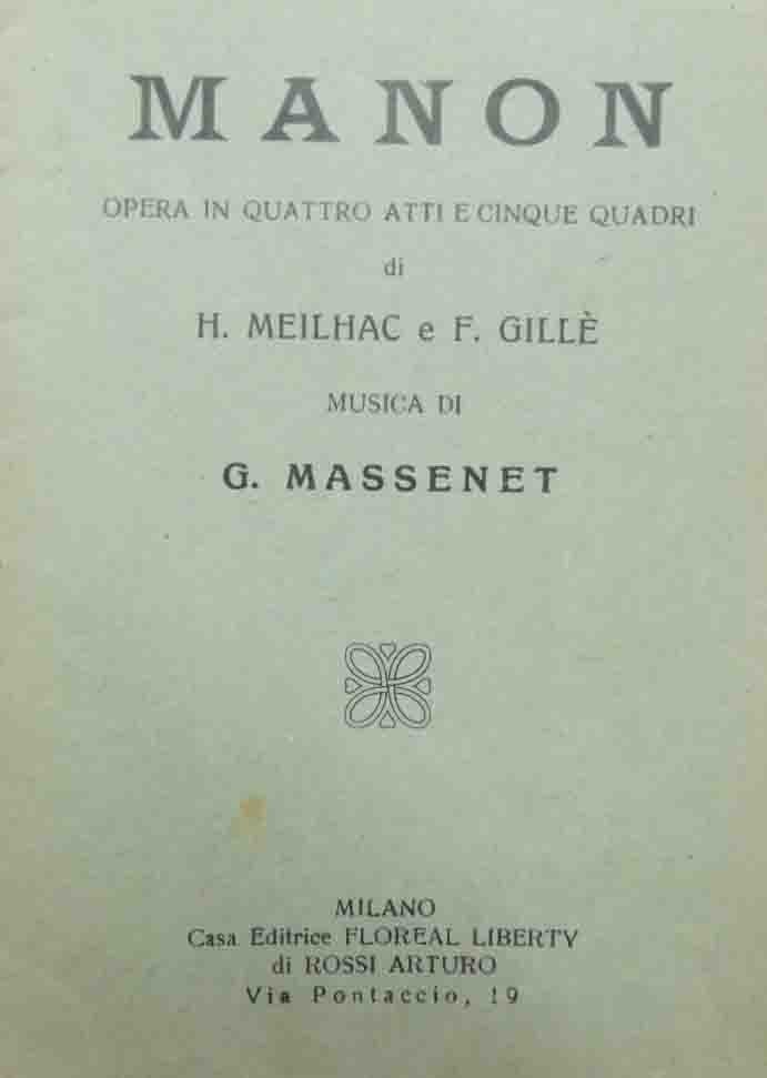 Meilhac, Gillè, Massenet, Manon