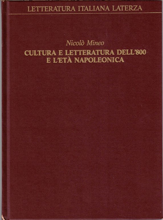 Mineo et al., Letteratura italiana Laterza, 1985, 3 voll.