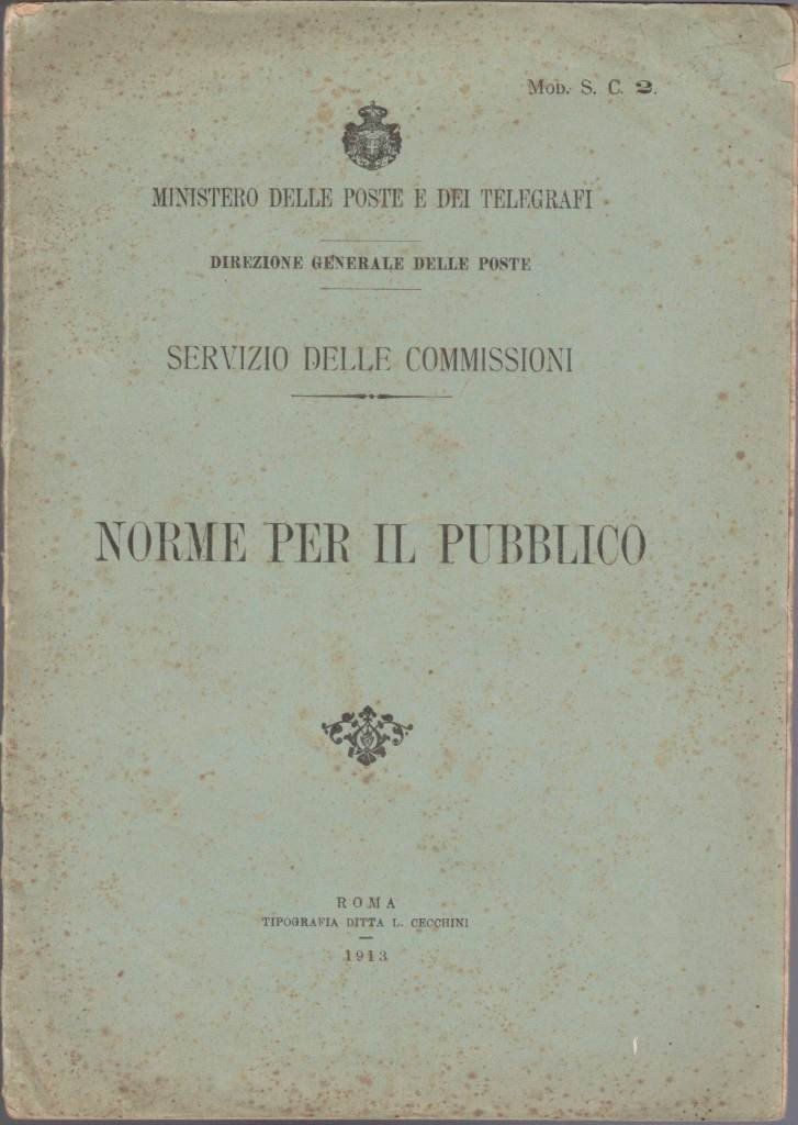 Ministero delle Poste e dei Telegrafi – Dir. Gen. delle …