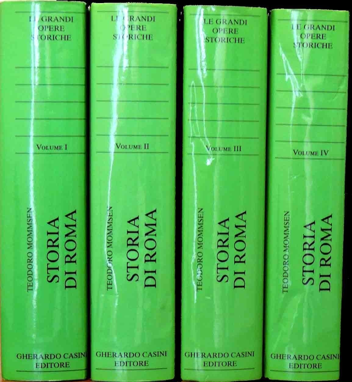 Mommsen, Storia di Roma, Gherardo Casini Editore, 1988, 4 voll. …