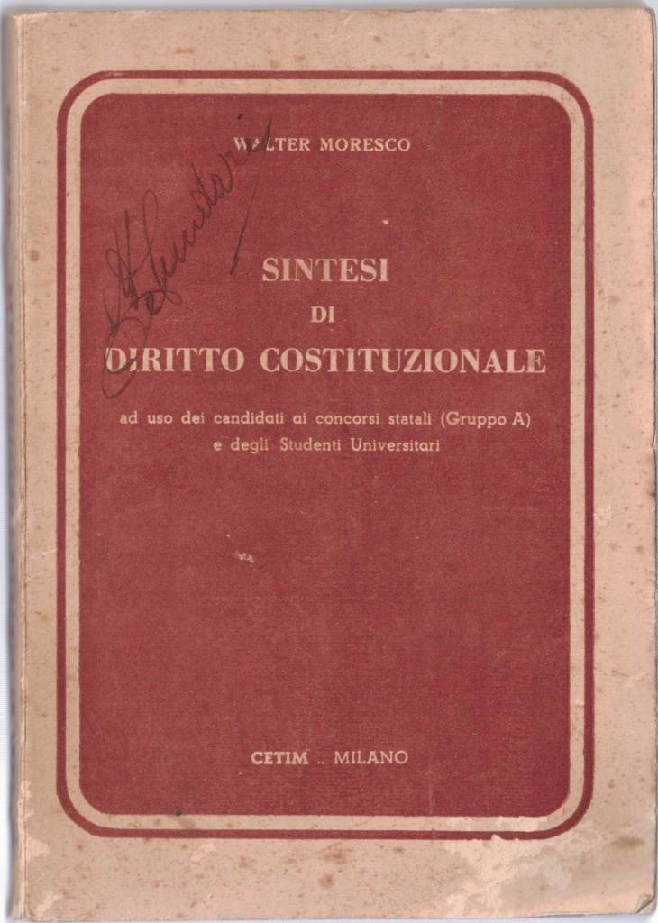 Moresco, Sintesi di diritto costituzionale