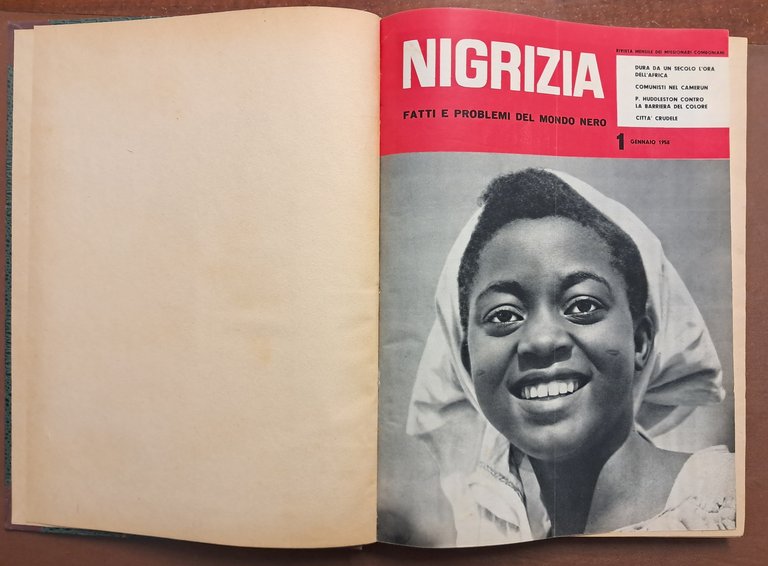 Nigrizia, a. LXXVI, nn. 1-12, gennaio-dicembre 1958, annata completa rilegata