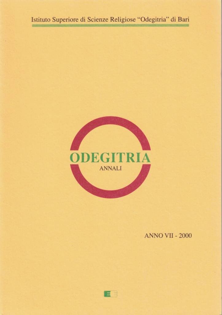 Odegitria, Annali dell'Istituto Superiore di Scienze Religiose 'Odegitria' di Bari, …