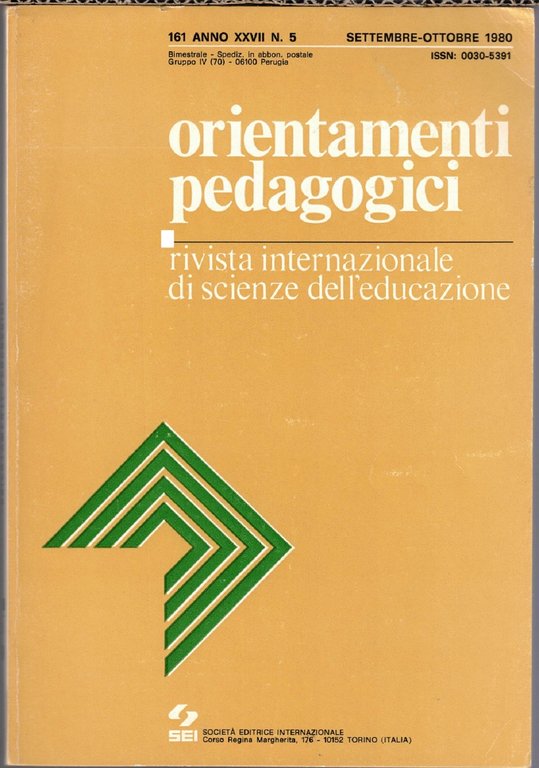 Orientamenti pedagogici, aa. XXVII, 1980, nn. 1 e 5 – …