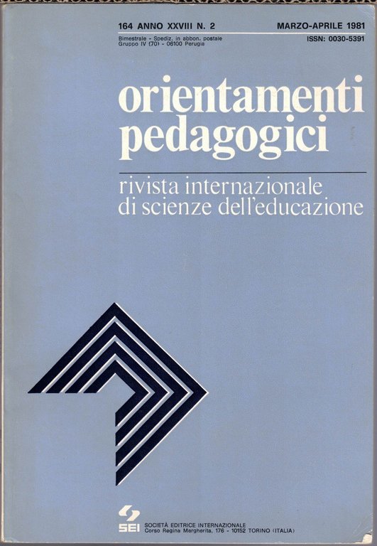 Orientamenti pedagogici, aa. XXVII, 1980, nn. 1 e 5 – …