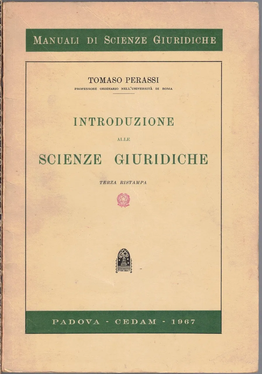 Perassi, Introduzione alle scienze giuridiche | Immagine principale