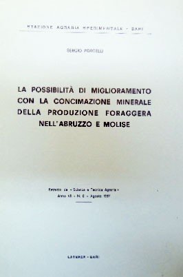 Porcelli, La possibilità di miglioramento con la concimazione minerale della …